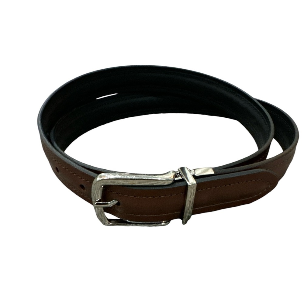 NEW Genuine Leather Reversible Belt Brown Black Men’s Size 44